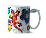 Salamander and Flower Mug. Ole Mosaic